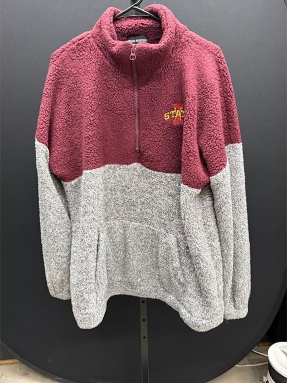 Zenana Outfitters Iowa State Cyclones Sherpa Half Zip Pullover
